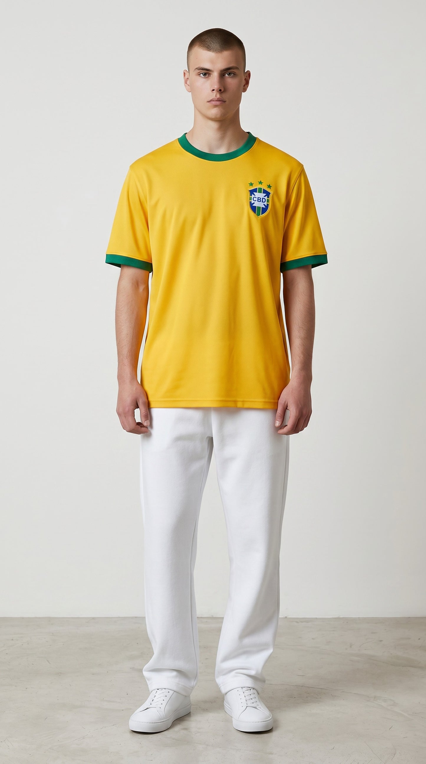 Camisa de futebol Brasil 1971 Casa retrô