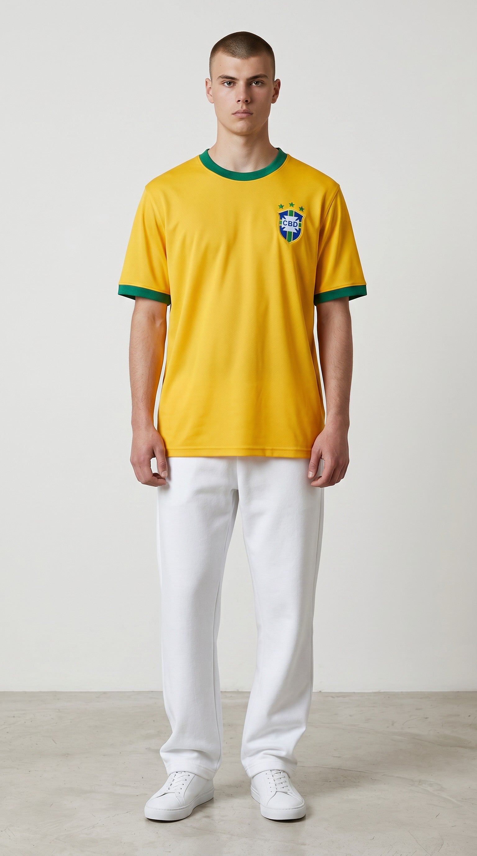Camisa de futebol Brasil 1971 Casa retrô