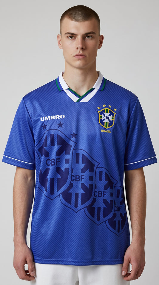 Camisa de futebol Brasil 1994-96 Fora retrô