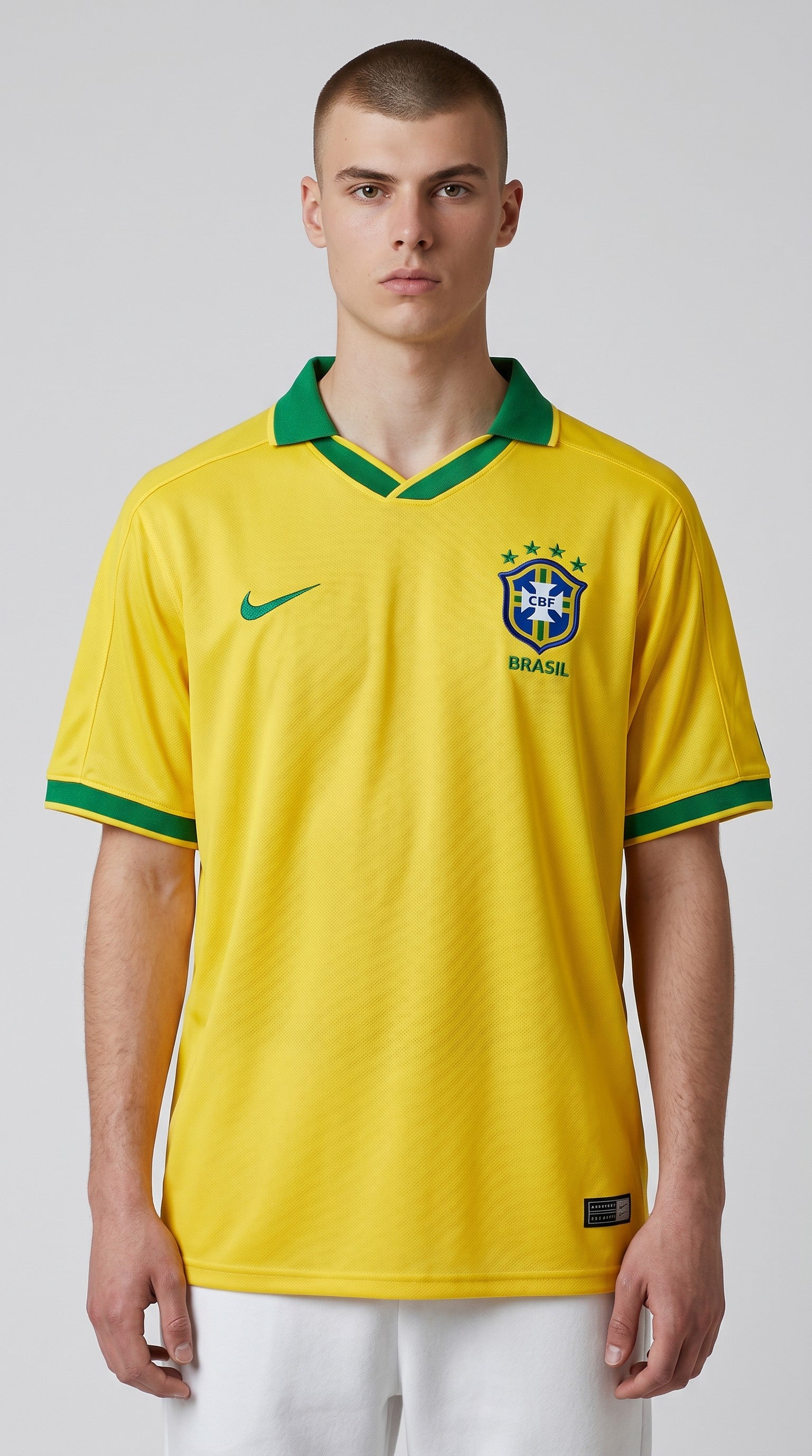Camisa de futebol Brasil 1997 Casa retrô
