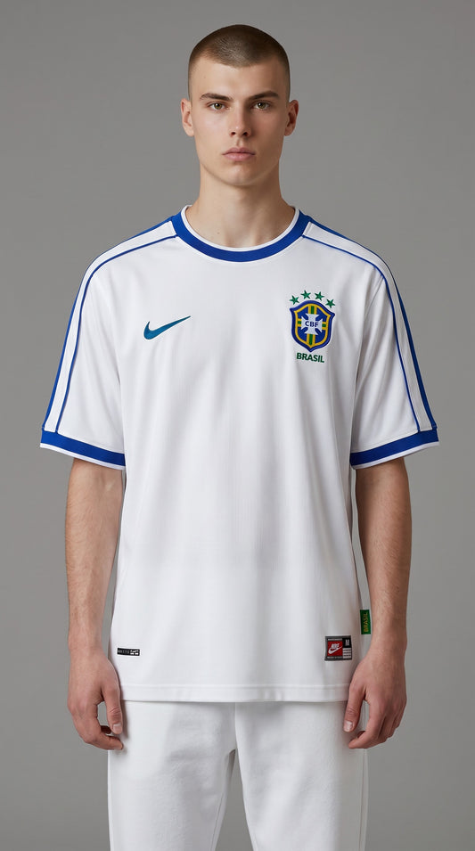 Camisa de futebol Brasil 1998 Alternativo retrô