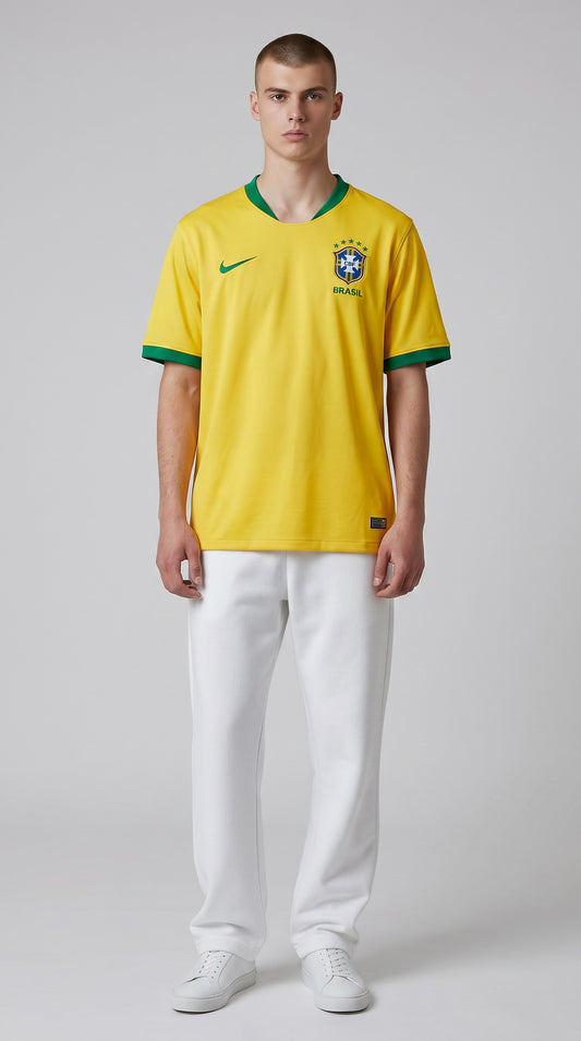 Camisa de futebol Brasil 2006 Casa retrô