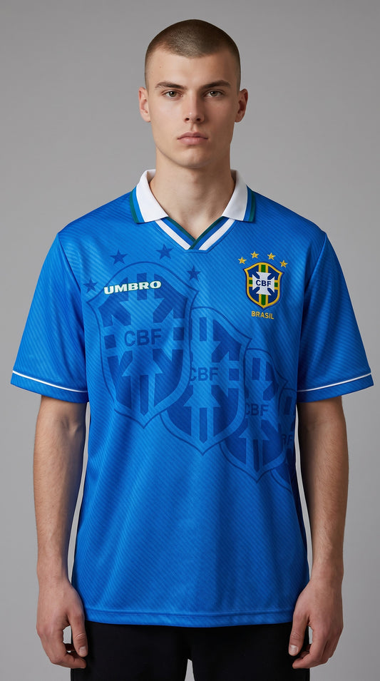 Camisa de futebol Brasil 1995-96 Fora retrô