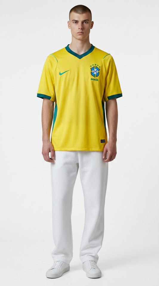 Camisa de futebol Brasil 2026 Casa Versão Torcedor atual