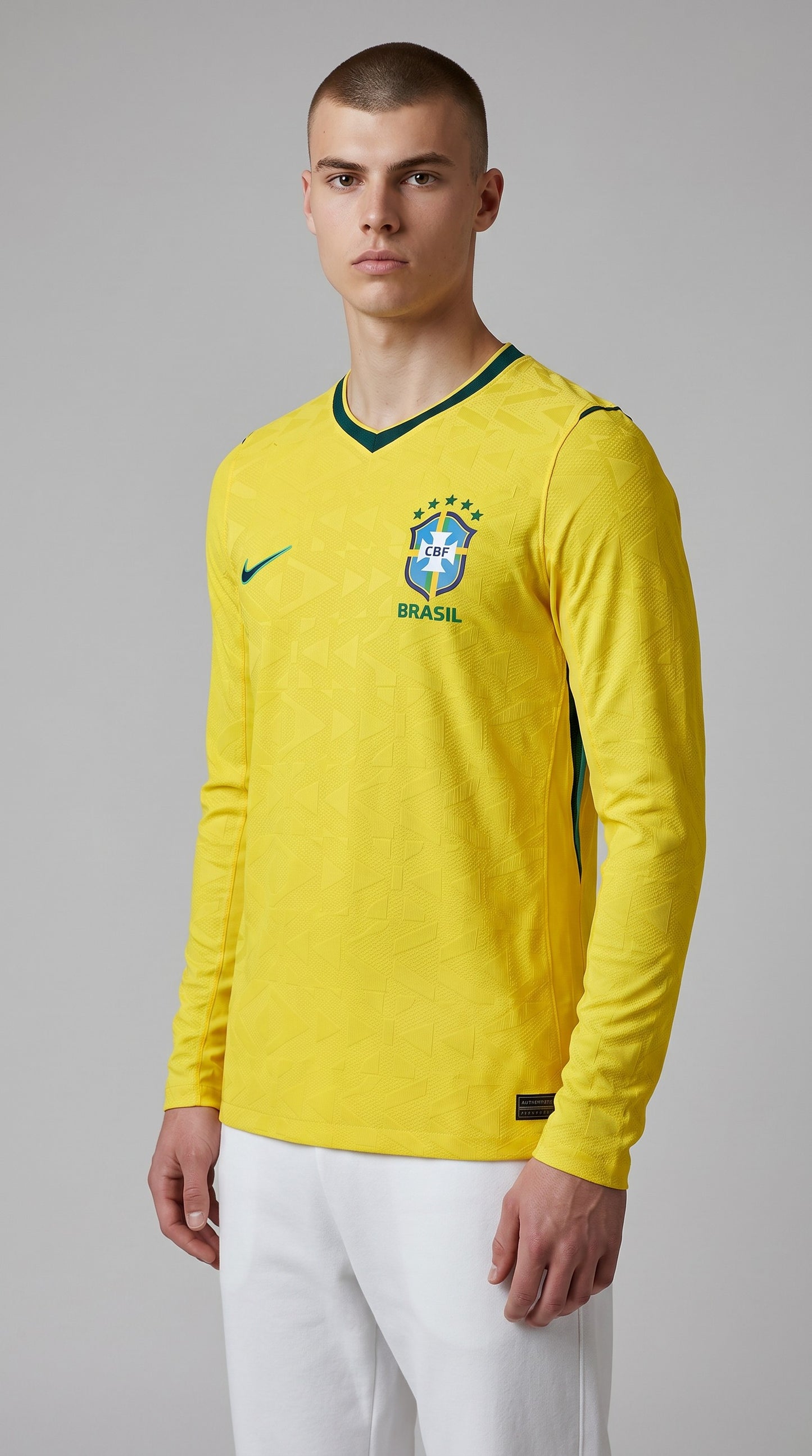 Brasil 2026 Casa Versão Jogador Manga Longa