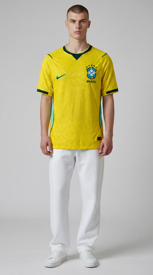 Camisa de futebol Brasil 2026 Casa Versão Jogador atual