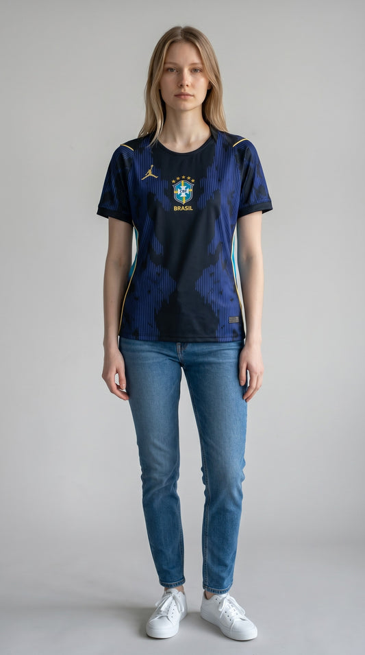 Camisa de futebol Brasil 2026 Fora Feminino atual feminina