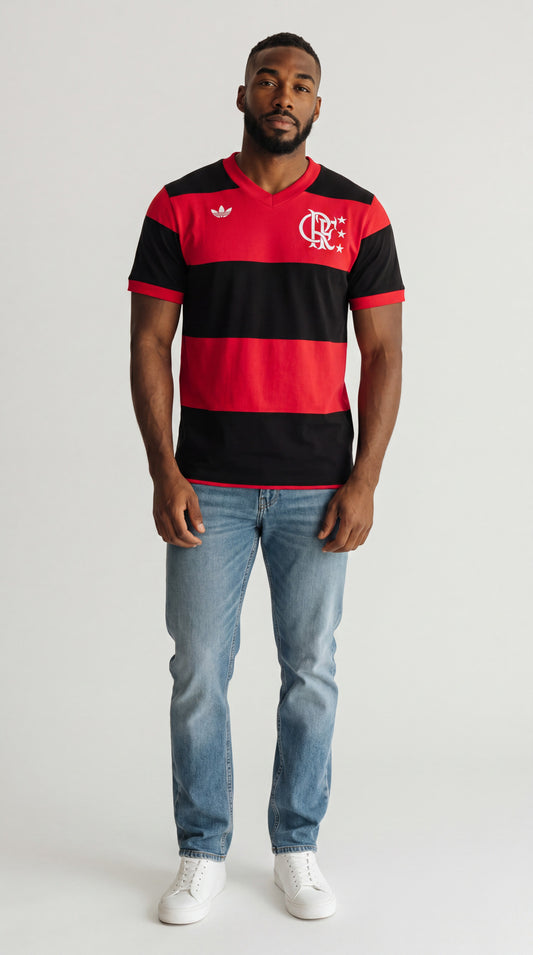 Camisa de futebol Flamengo 1981 Casa retrô