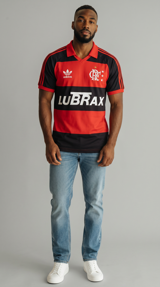 Camisa de futebol Flamengo 1987 Casa retrô