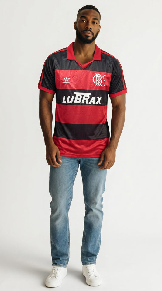 Camisa de futebol Flamengo 1990 Casa retrô