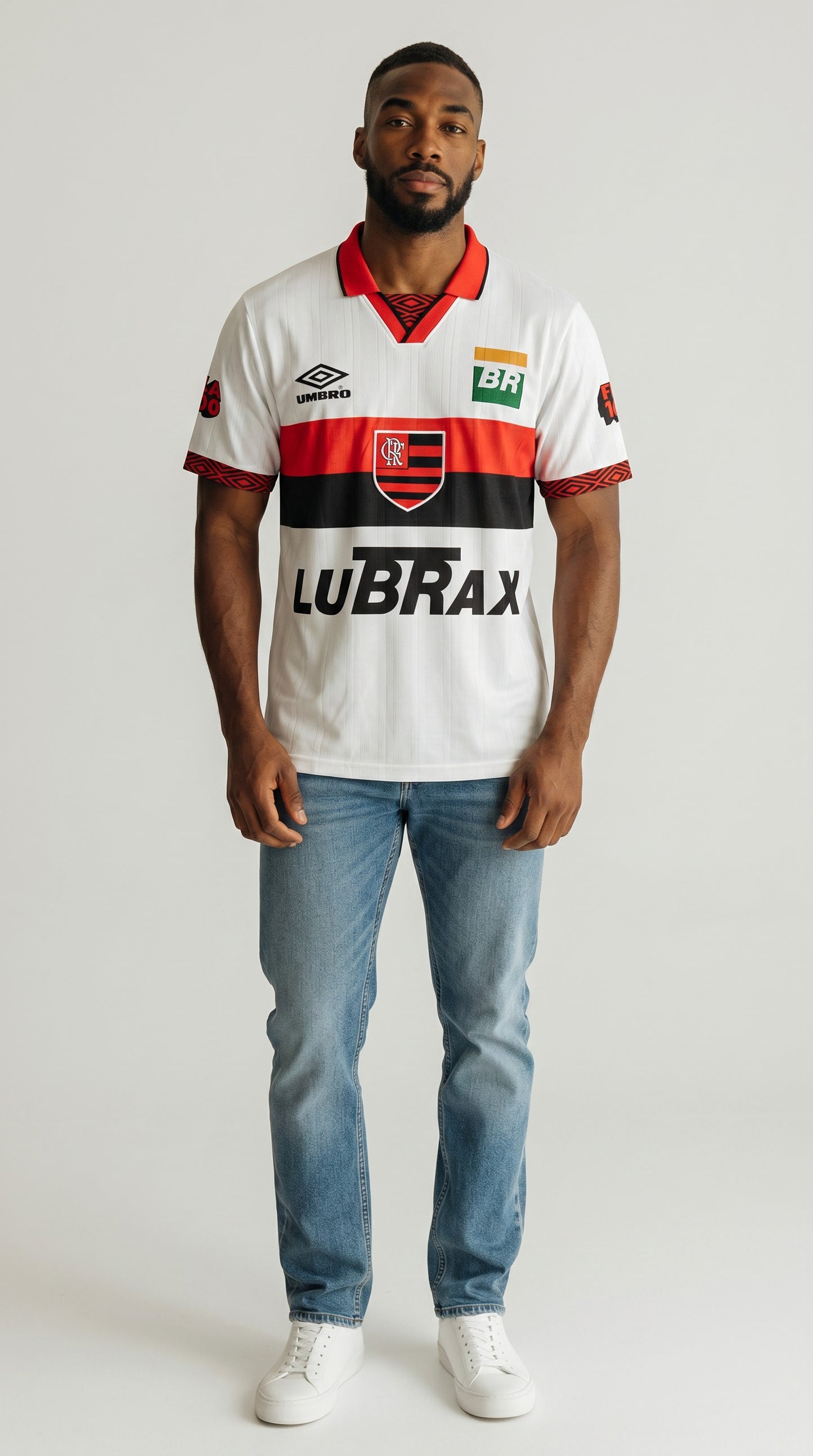 Camisa de futebol Flamengo 1995 Fora retrô