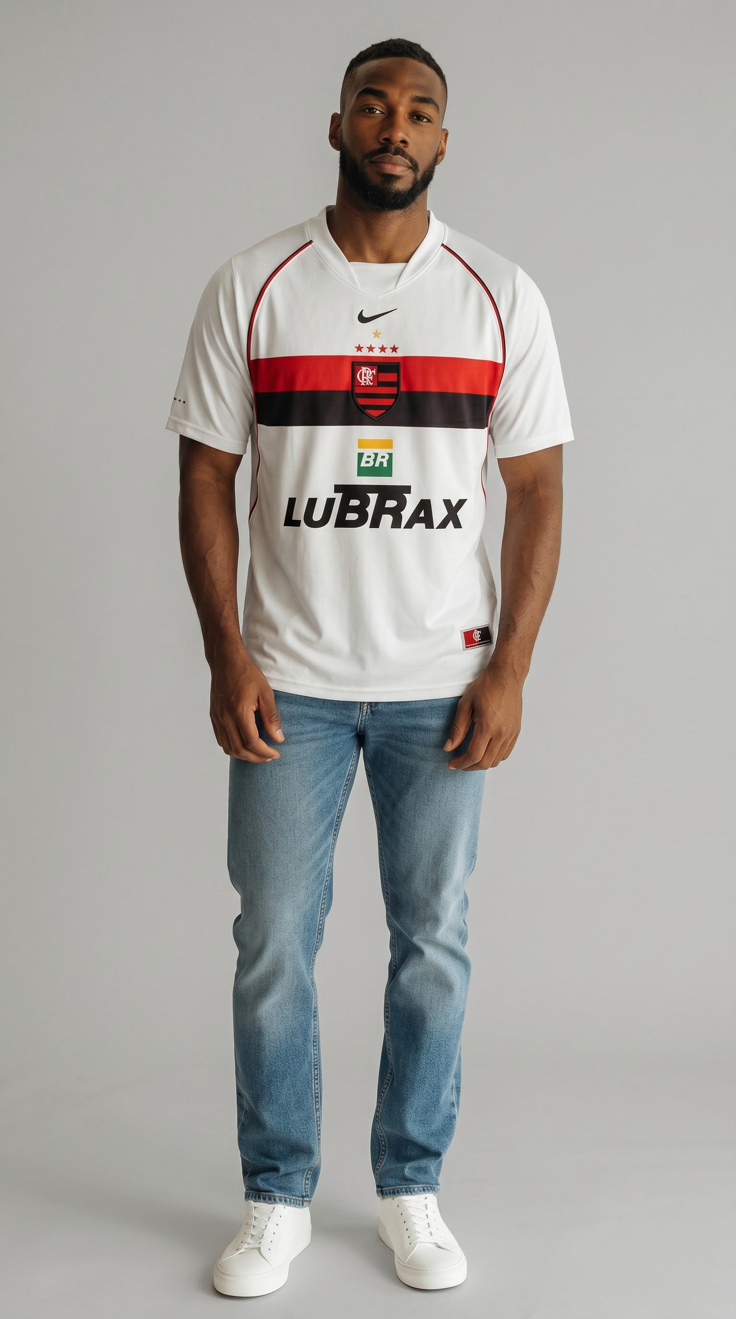 Camisa de futebol Flamengo 2002 Fora retrô