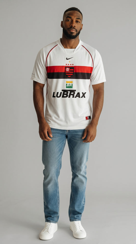 Camisa de futebol Flamengo 2002 Fora retrô
