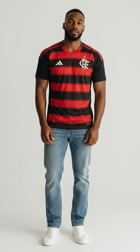 Camisa de futebol Flamengo 2025-26 Casa temporada anterior