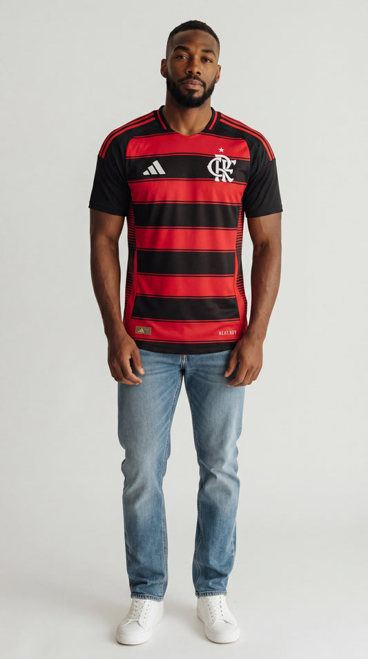 Camisa de futebol Flamengo 2025-26 Casa Versão Jogador temporada anterior