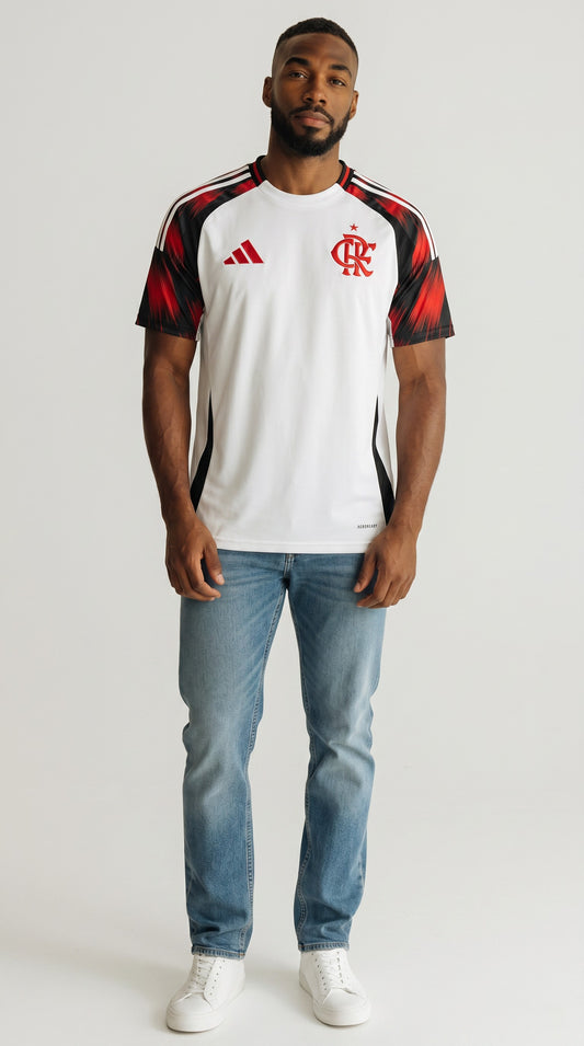 Camisa de futebol Flamengo 2025-26 Fora temporada anterior