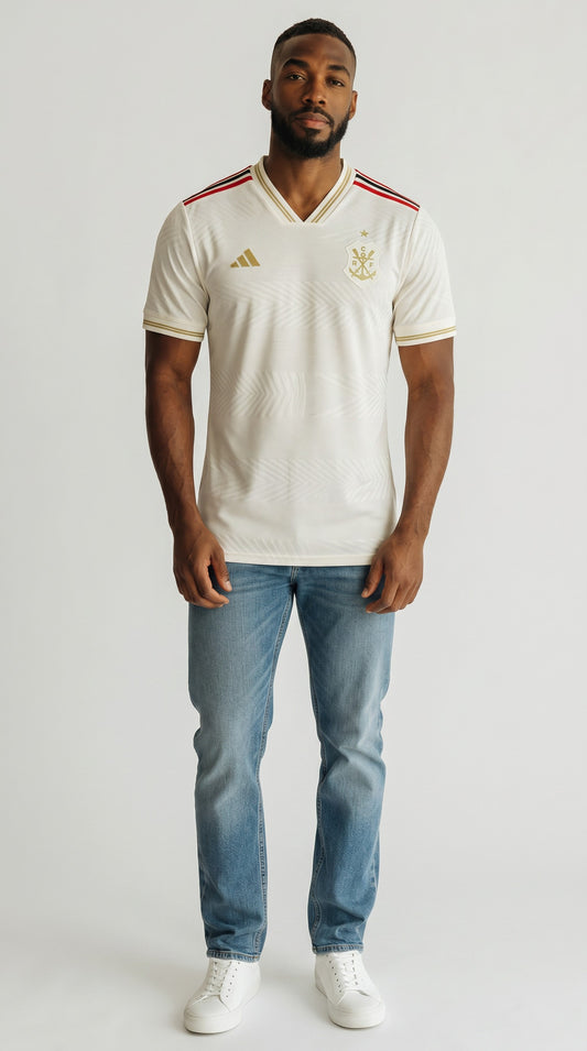 Camisa de futebol Flamengo 2025-26 Alternado Versāo Jogador temporada anterior