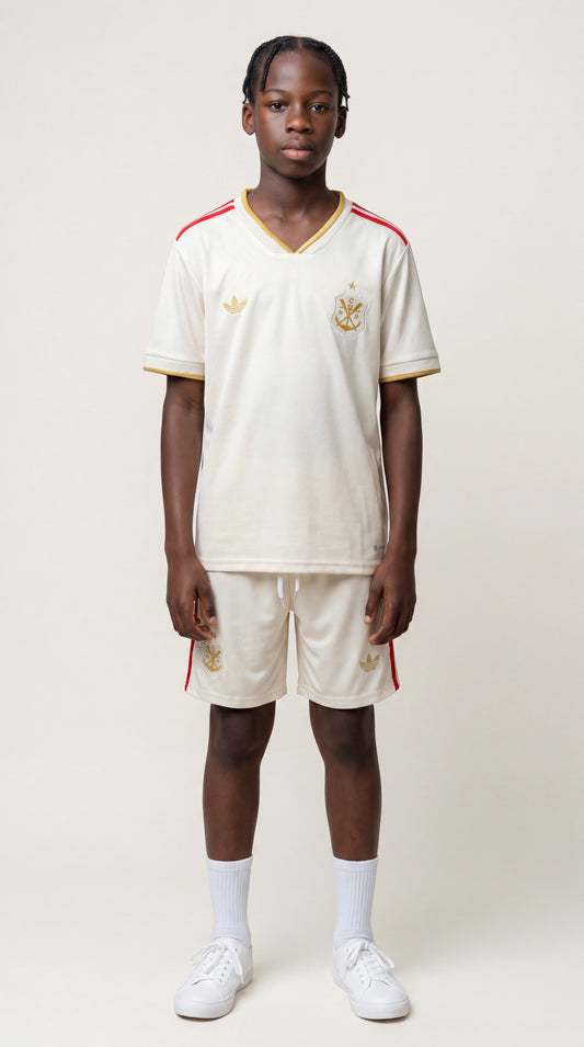 Camisa de futebol Flamengo 2025-26 Alternado Infantil temporada anterior infantil