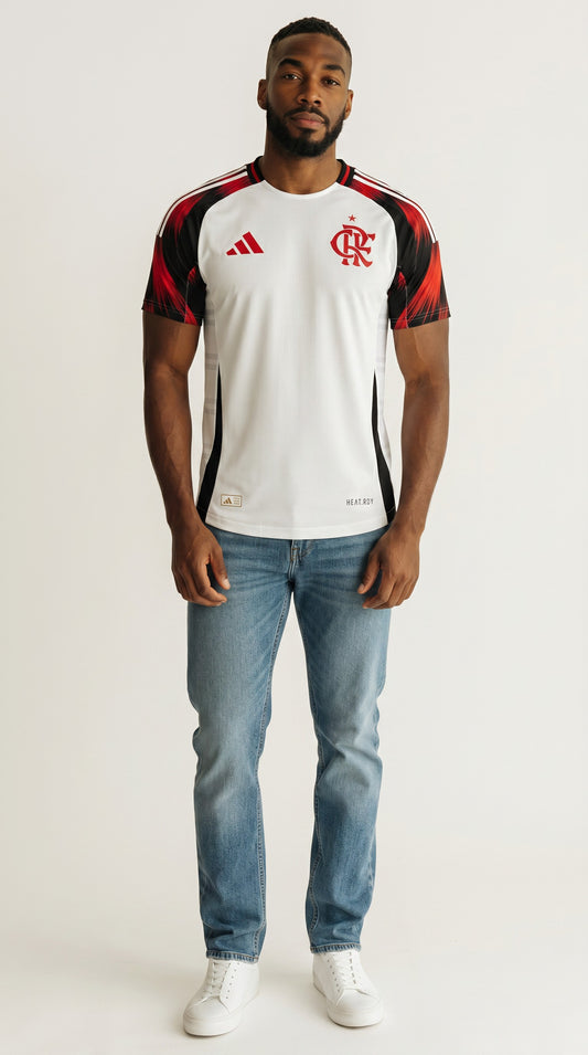 Camisa de futebol Flamengo 2025-26 Fora Versão Jogador temporada anterior