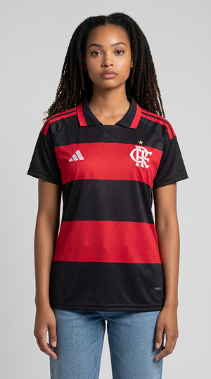 Camisa de futebol Flamengo 2026-27 Casa Feminino atual feminina