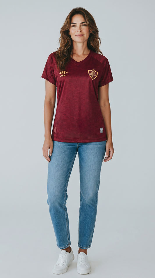 Camisa de futebol Fluminense 2025-26 Alternado Feminino temporada anterior feminina