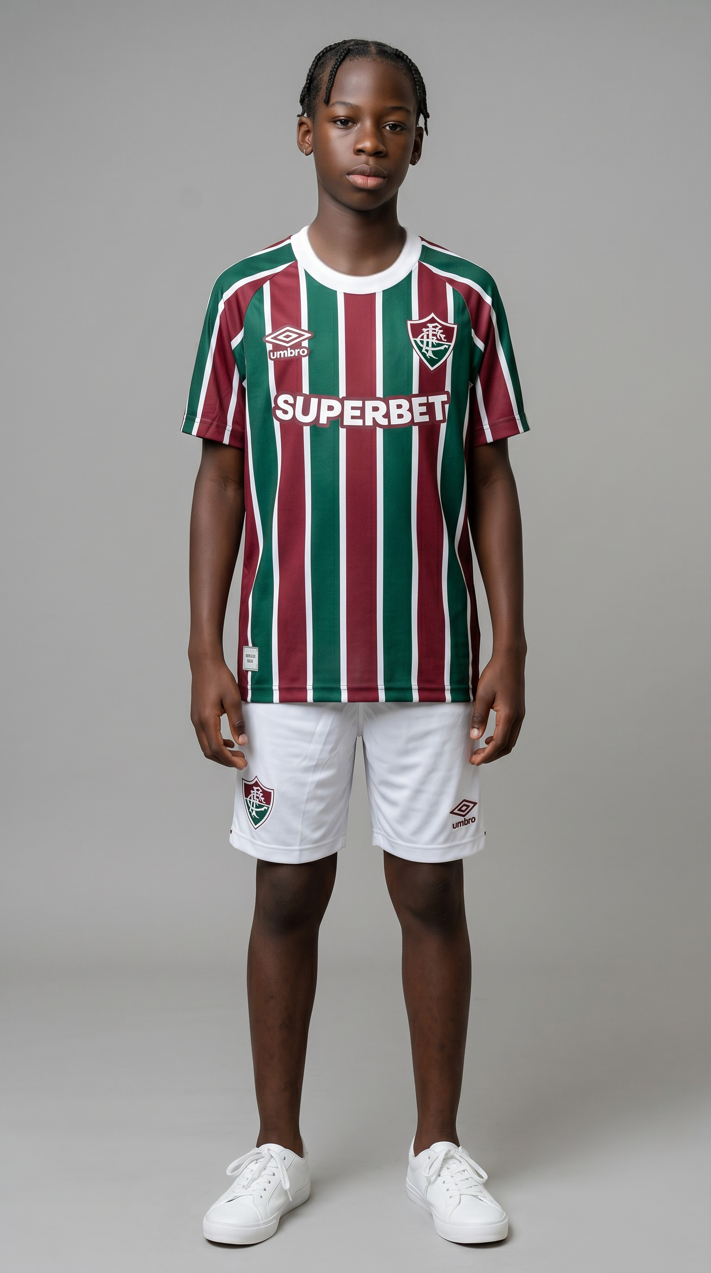 Camisa de futebol Fluminense 2025-26 Casa Infantil temporada anterior infantil