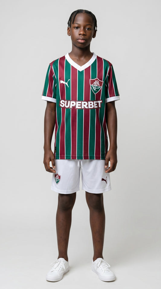 Camisa de futebol Fluminense 2026-27 Casa Infantil atual infantil