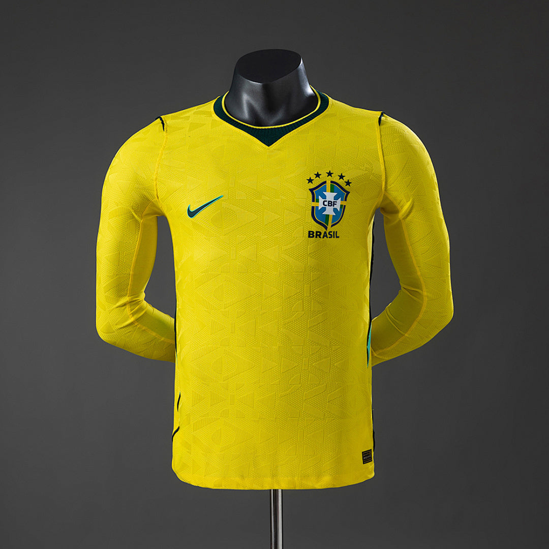 Brasil 2026 Casa Versão Jogador Manga Longa