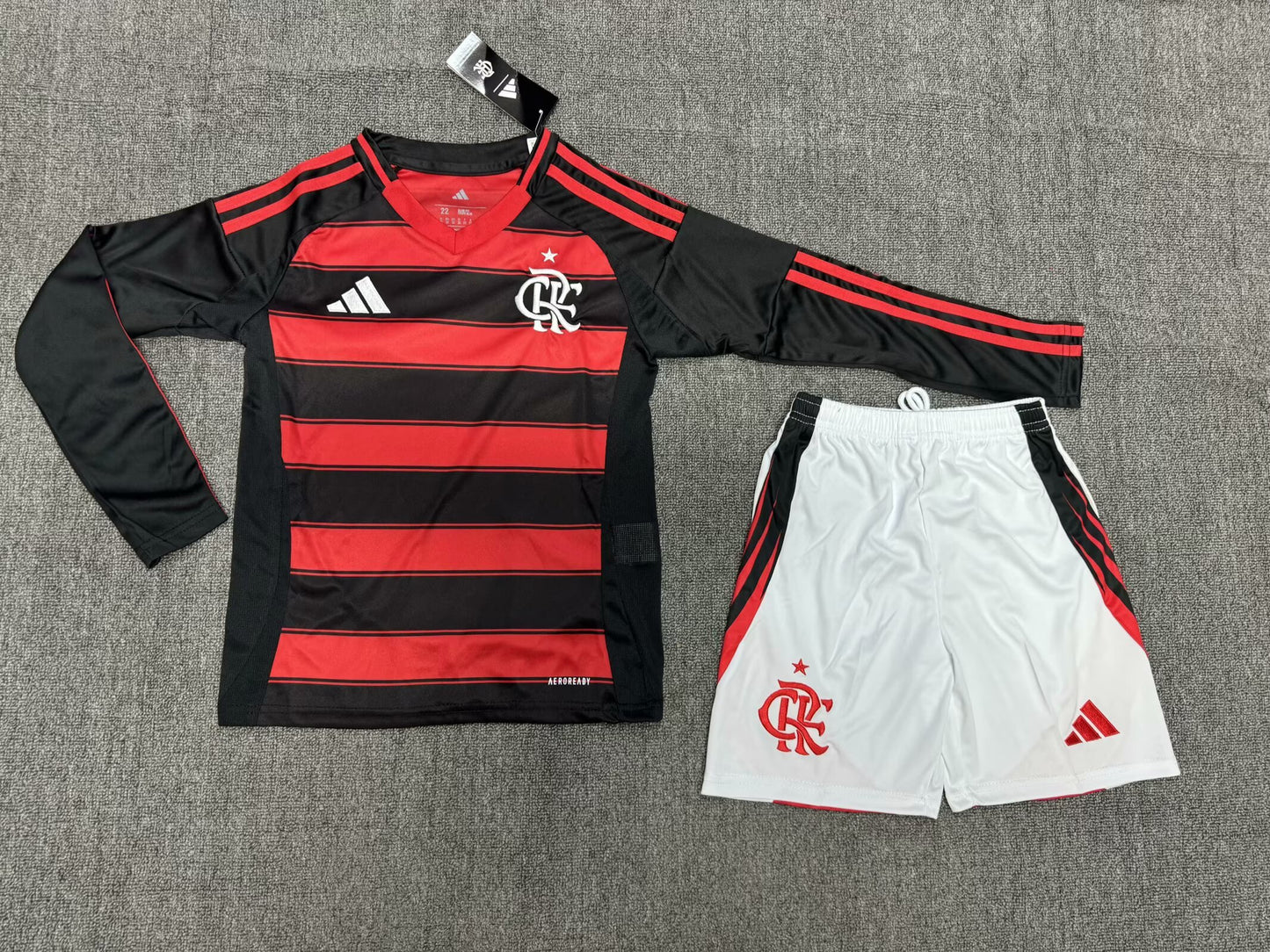 Flamengo 2025-26 Casa Infantil Manga Longa