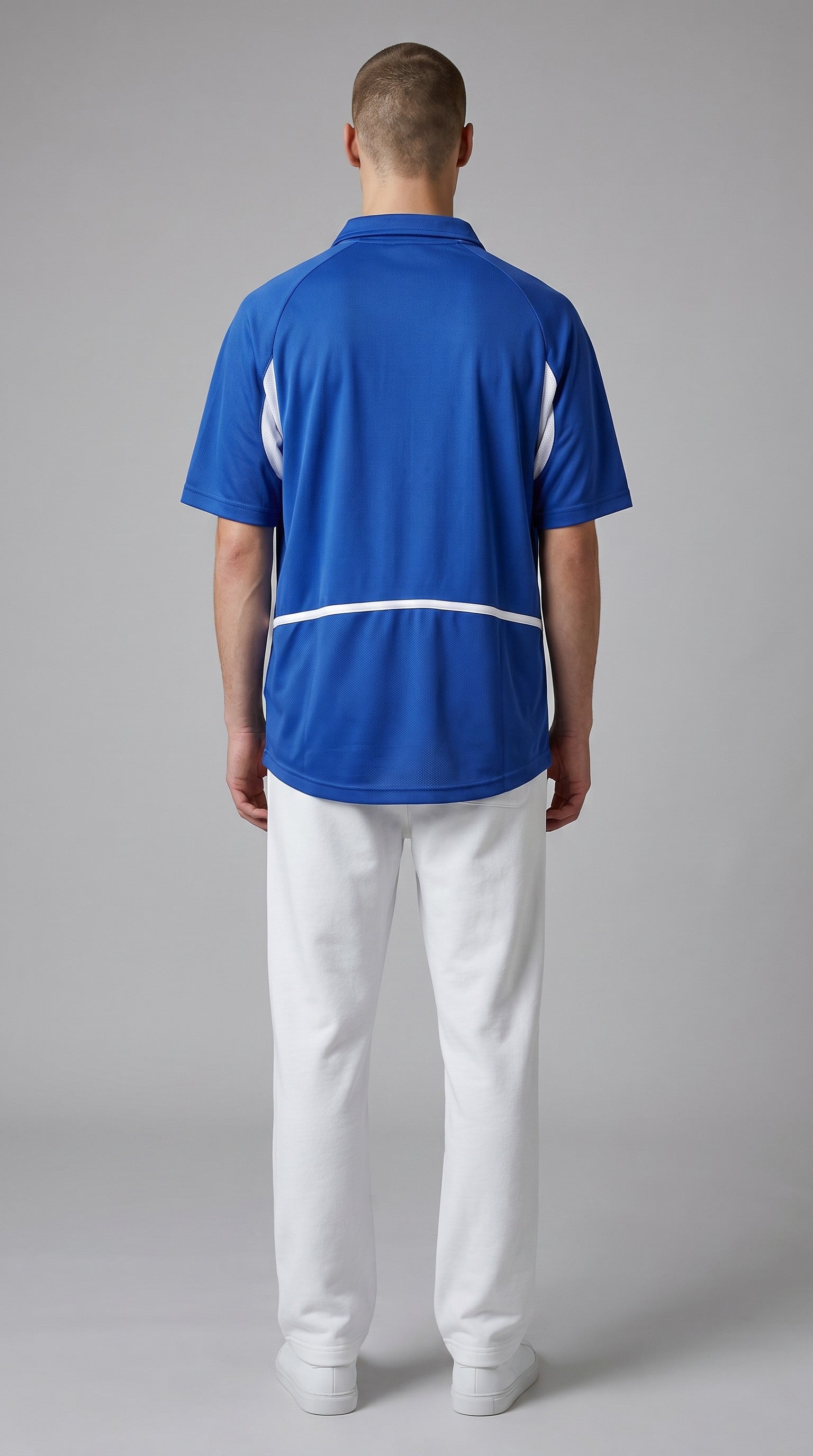 My Store 8 Brasil 2002 Fora blue soccer jersey with white accents and breathable fabric.
