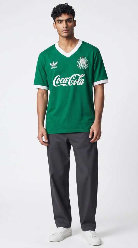 Camisa de futebol Palmeiras 1987 Casa retrô