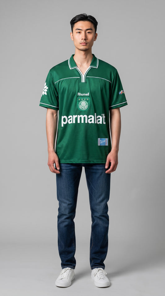 Camisa de futebol Palmeiras 1999 Casa Libertadores retrô