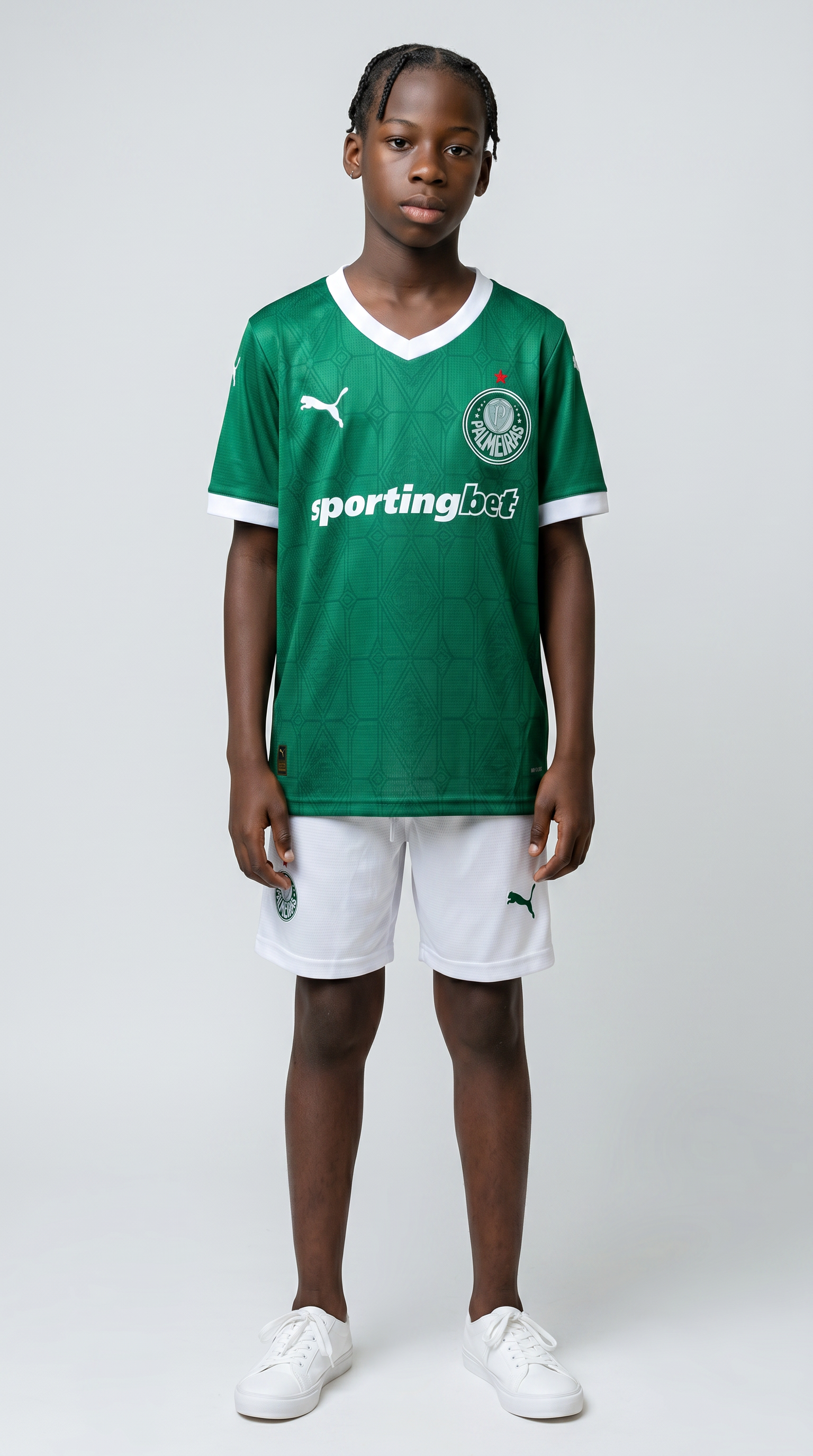 Camisa de futebol Palmeiras 2025-26 Casa Infantil temporada anterior infantil