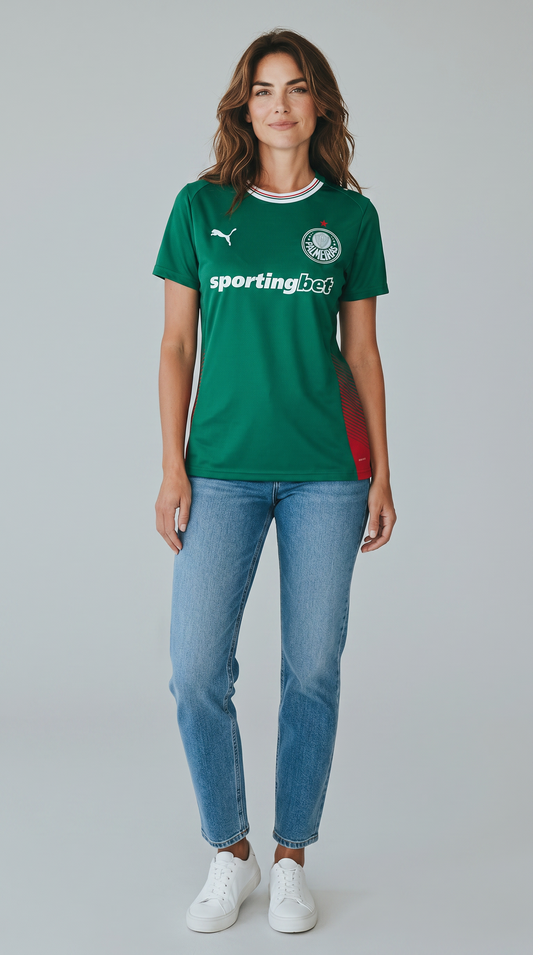 Camisa de futebol Palmeiras 2026-27 Casa Feminino atual feminina