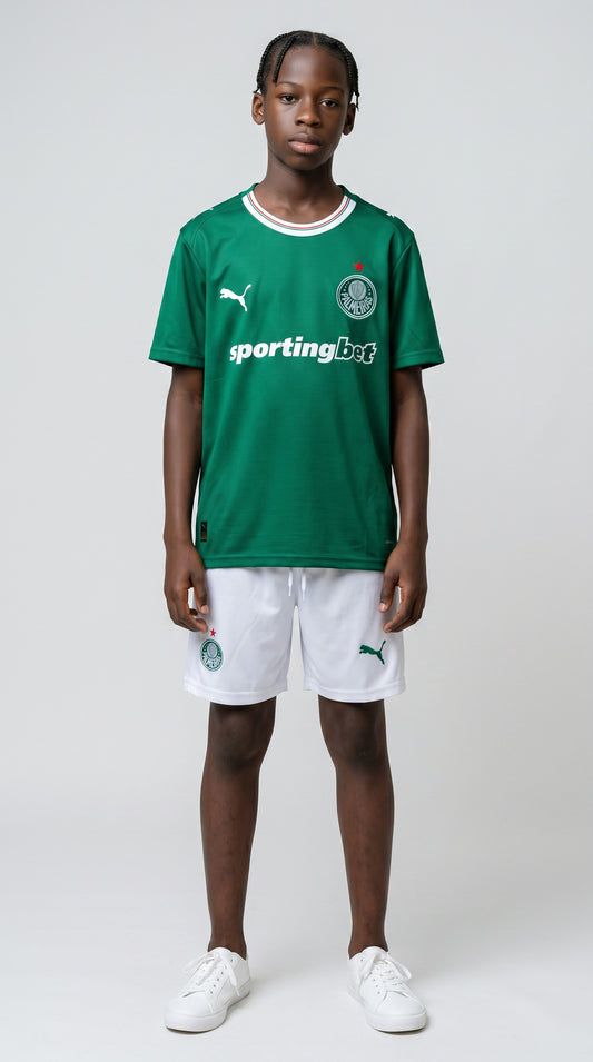 Camisa de futebol Palmeiras 2026-27 Casa Infantil atual infantil