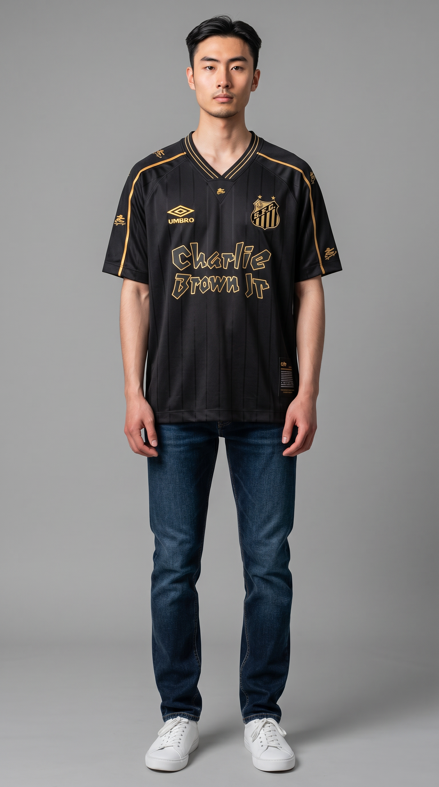 Camisa de futebol Santos Edição Especial Charlie Brown Jr. retrô