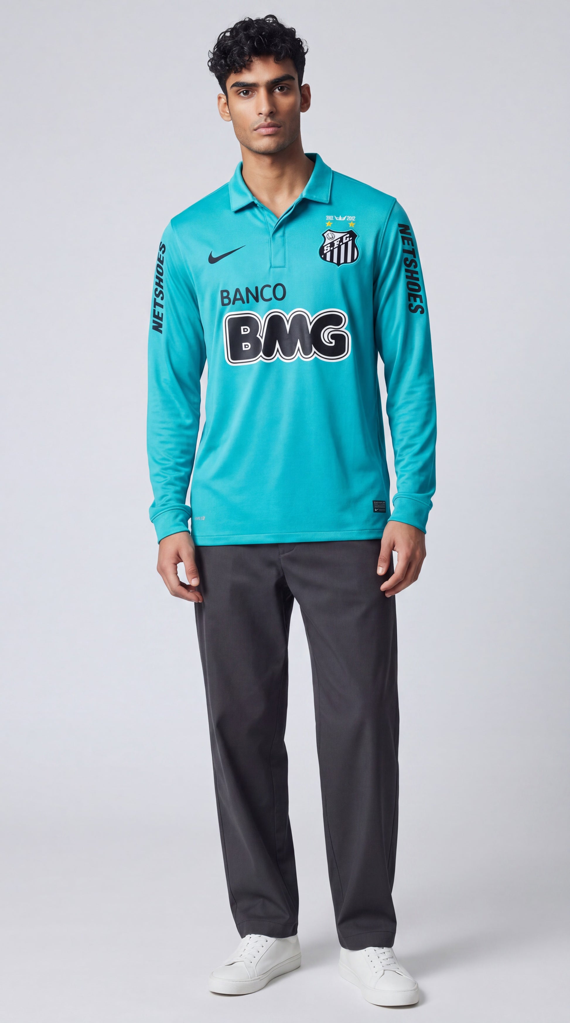 Camisa de futebol Santos 2012-13 Alternado Manga Longa retrô