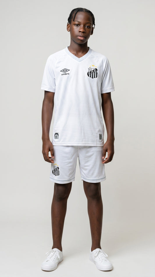 Camisa de futebol Santos 2025-26 Casa Infantil temporada anterior infantil