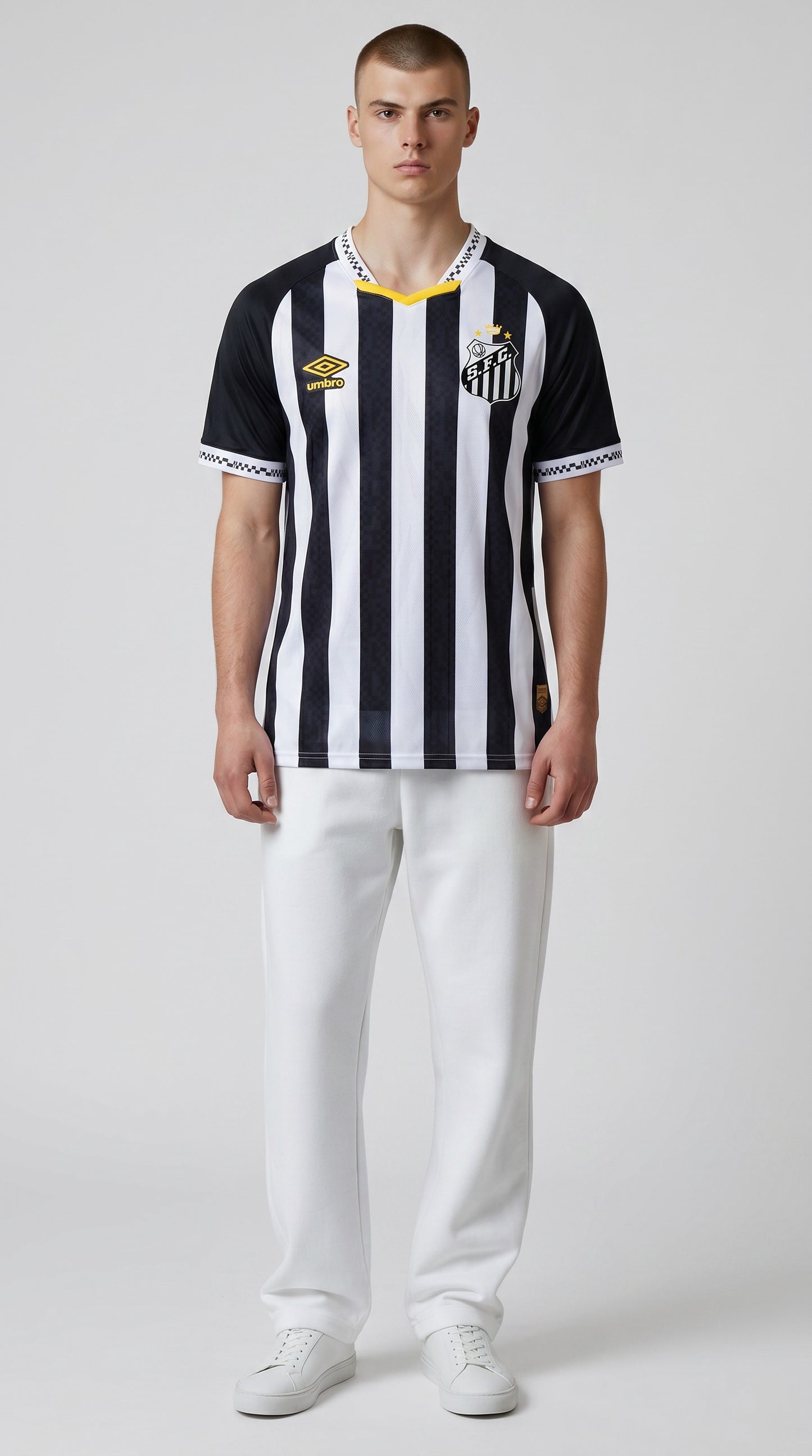 Camisa de futebol Santos 2025-26 Fora Versão Jogador temporada anterior