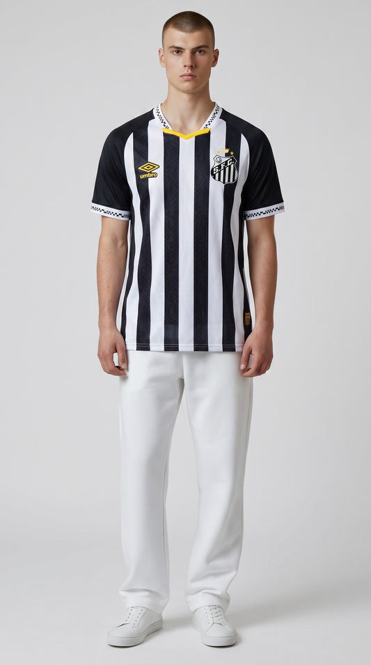 Camisa de futebol Santos 2025-26 Fora Versão Jogador temporada anterior