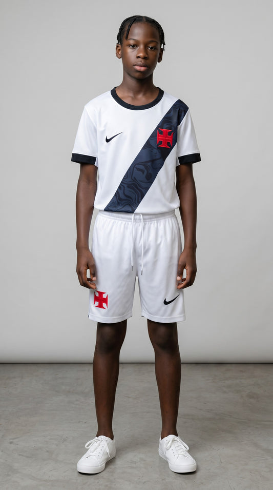 Camisa de futebol Vasco 2026-27 Fora Infantil atual infantil